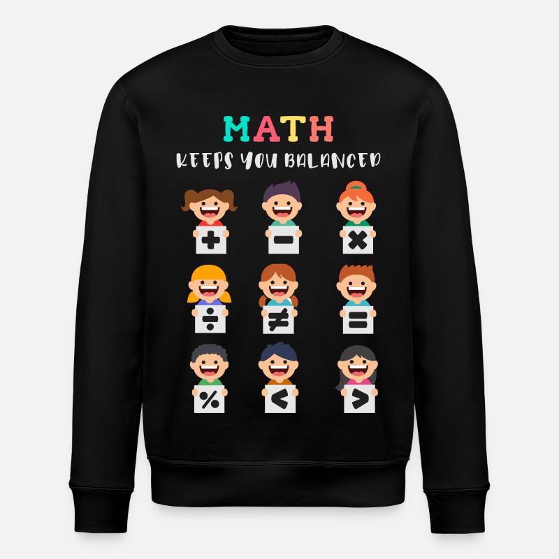 Mathe hält dich im Gleichgewicht - Stanley/Stella Unisex Bio-Sweatshirt ROLLER - Schwarz