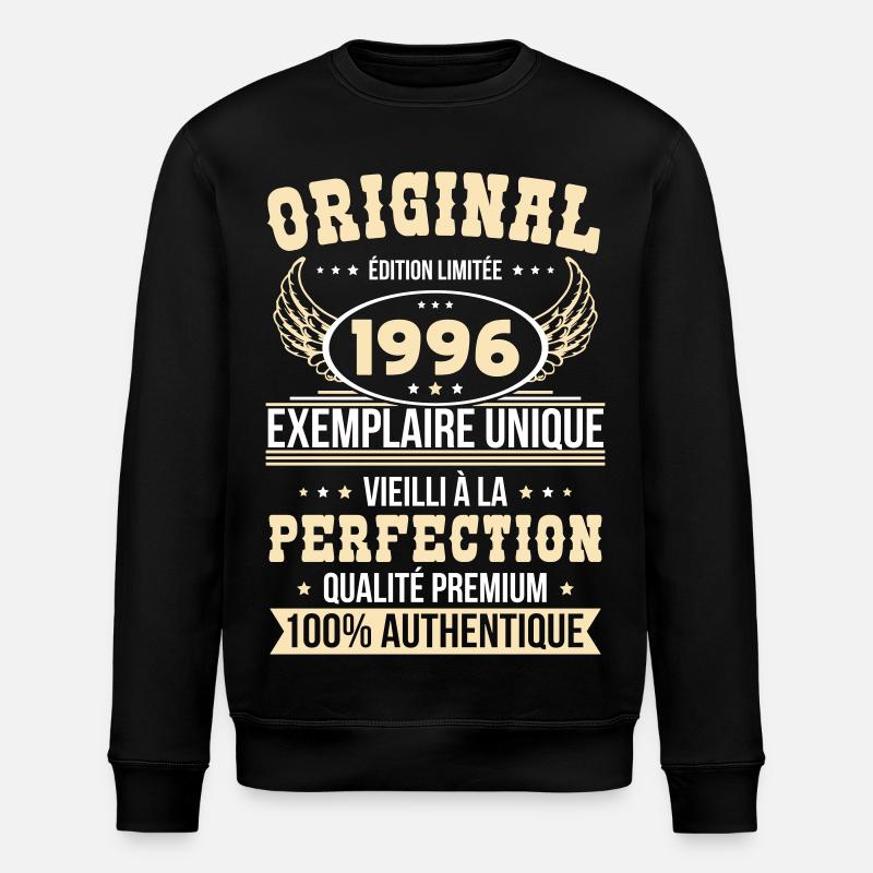 1996 – Unique example – Premium quality - Stanley/Stella ROLLER Unisex Organic Sweatshirt - black