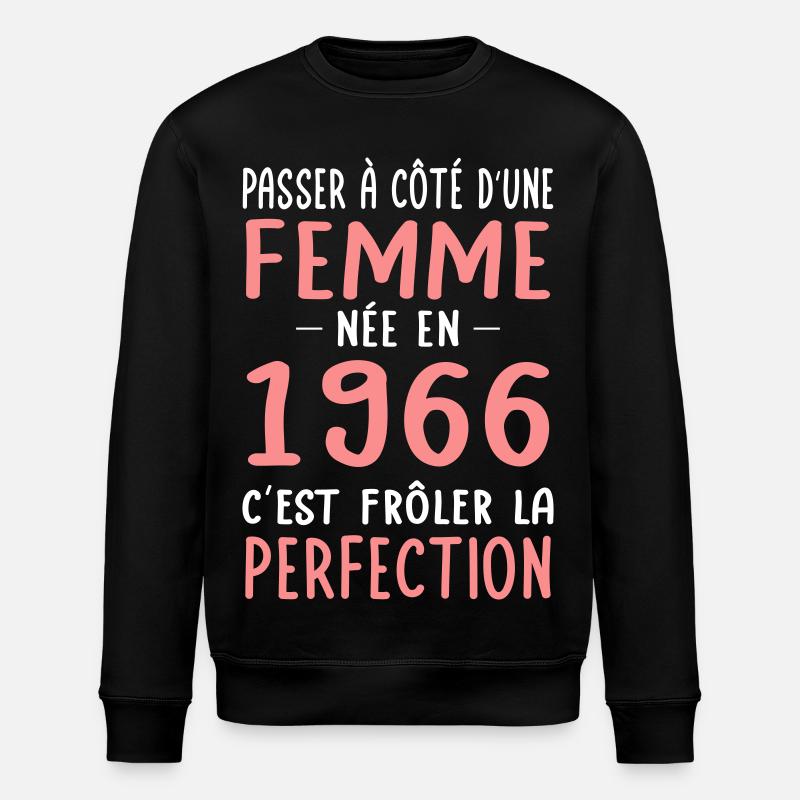 Geboren 1966 – Perfektion nahe - Stanley/Stella Unisex Bio-Sweatshirt ROLLER - Schwarz