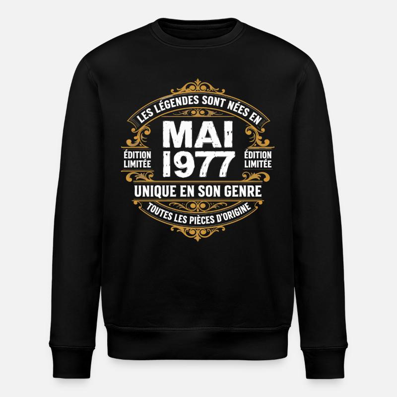 May 1977  - Sweat bio ROLLER Stanley/Stella Unisexe - noir