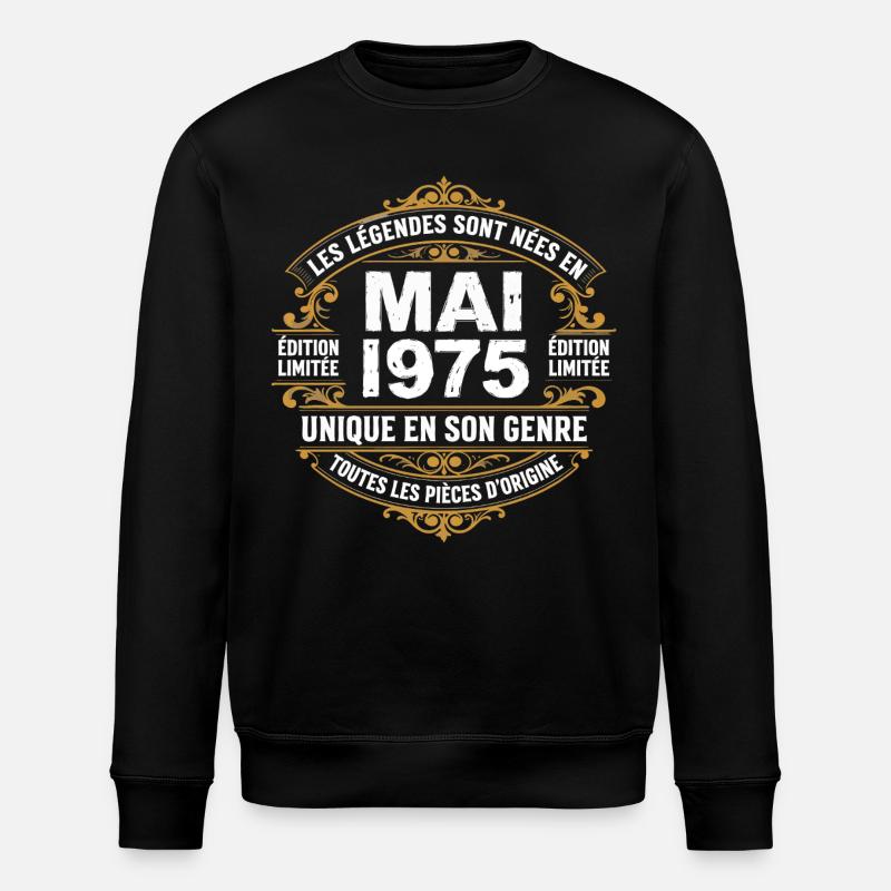 May 1975  - Sweat bio ROLLER Stanley/Stella Unisexe - noir