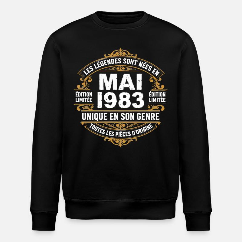 May 1983  - Sweat bio ROLLER Stanley/Stella Unisexe - noir