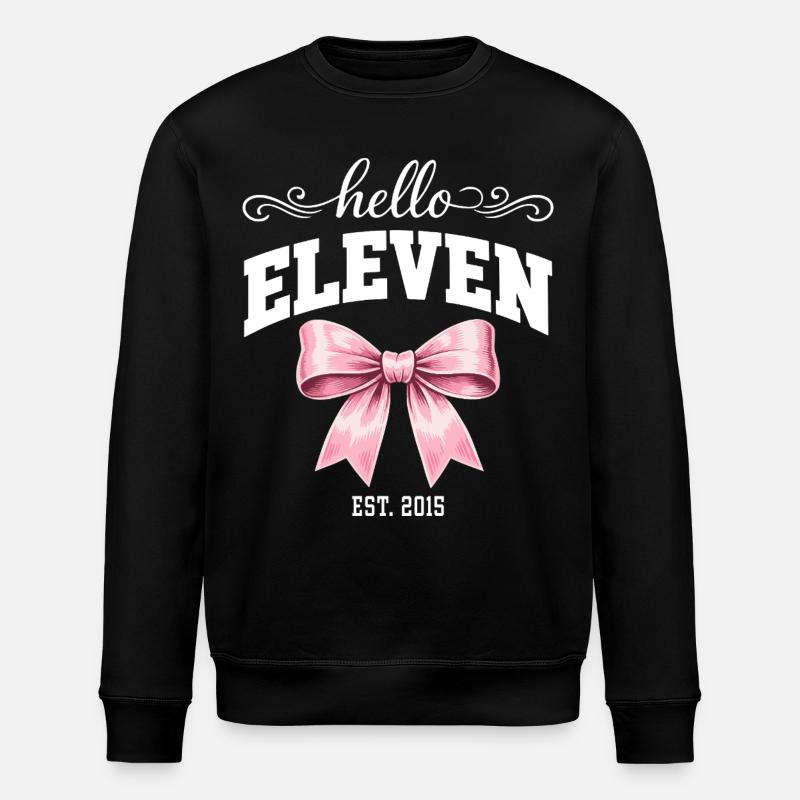 Hello Eleven Est. 2015 - Anniversaire Fille - Sweat bio ROLLER Stanley/Stella Unisexe - noir