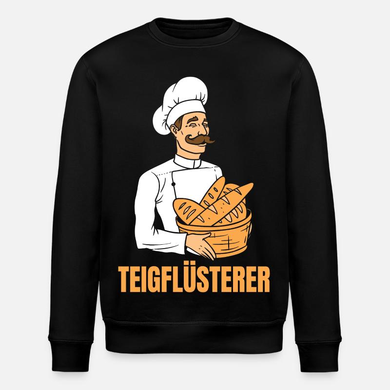 Bäcker Brotkorb Bäckermütze Teigflüsterer - Stanley/Stella Unisex Bio-Sweatshirt ROLLER - Schwarz