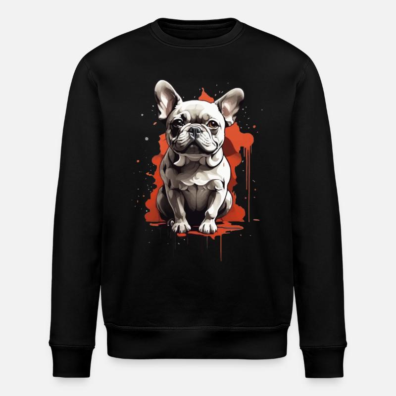 BOULEDOGUE FRANÇAIS MIGNON - Sweat bio ROLLER Stanley/Stella Unisexe - noir