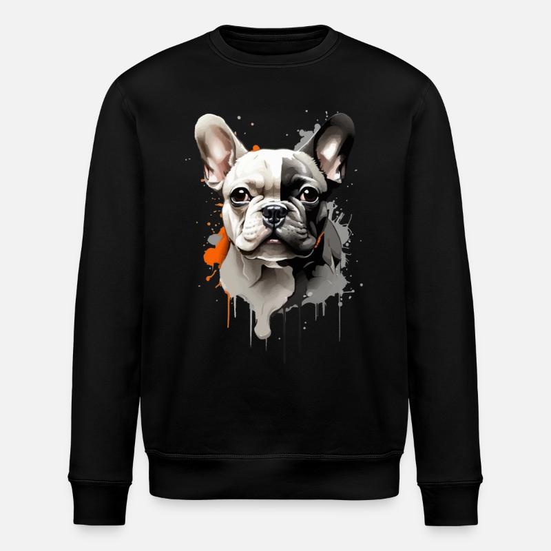 BOULEDOGUE FRANÇAIS MIGNON - Sweat bio ROLLER Stanley/Stella Unisexe - noir
