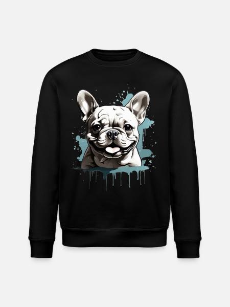 FRANSE BULLDOG - Stanley/Stella Uniseks bio-sweatshirt ROLLER - zwart
