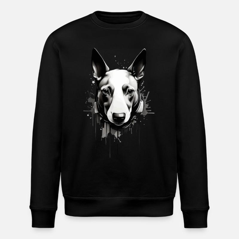 COOL BULL TERRIER - Stanley/Stella ROLLER Unisex Organic Sweatshirt - black