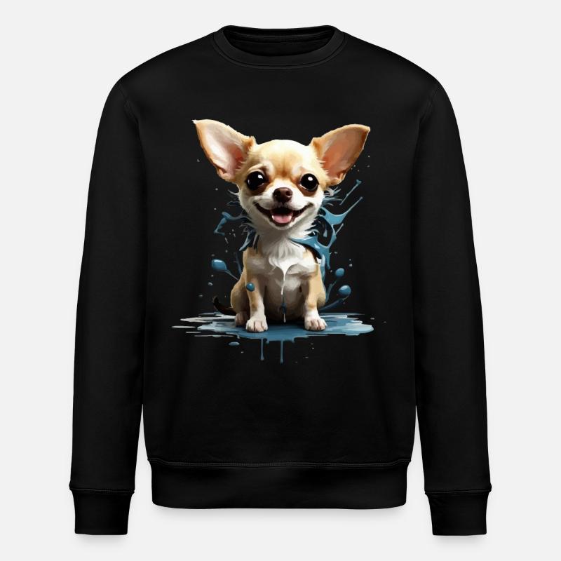 HUND CHIHUAHUA - Stanley/Stella Unisex Bio-Sweatshirt ROLLER - Schwarz