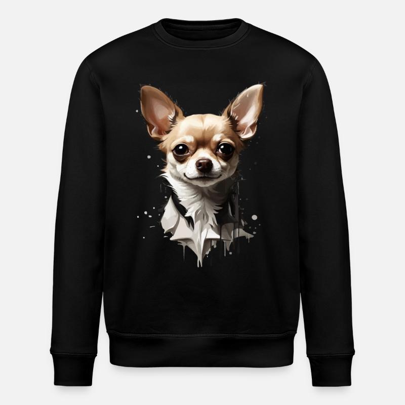 HUND SÜß CHIHUAHUA - Stanley/Stella Unisex Bio-Sweatshirt ROLLER - Schwarz