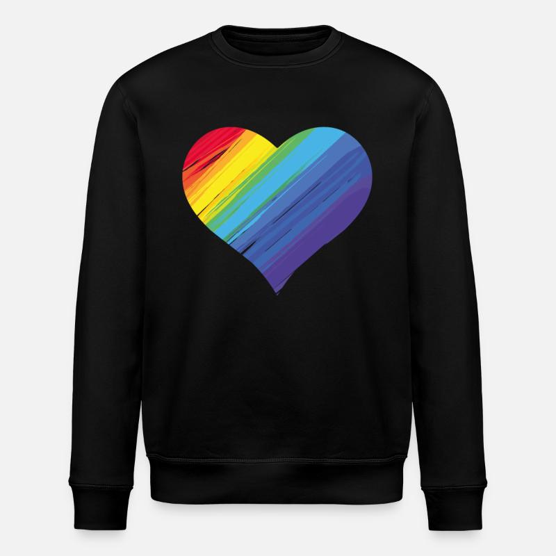 Regenbogenherz - Stanley/Stella Unisex Bio-Sweatshirt ROLLER - Schwarz