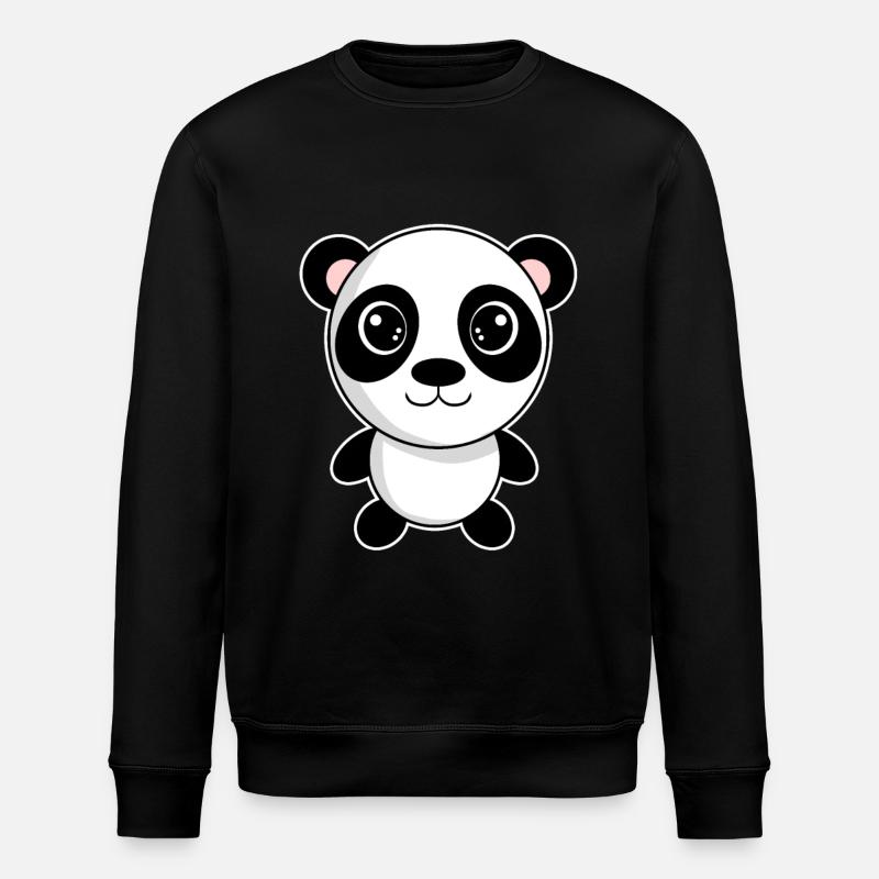 Panda - Stanley/Stella ROLLER Unisex Organic Sweatshirt - black