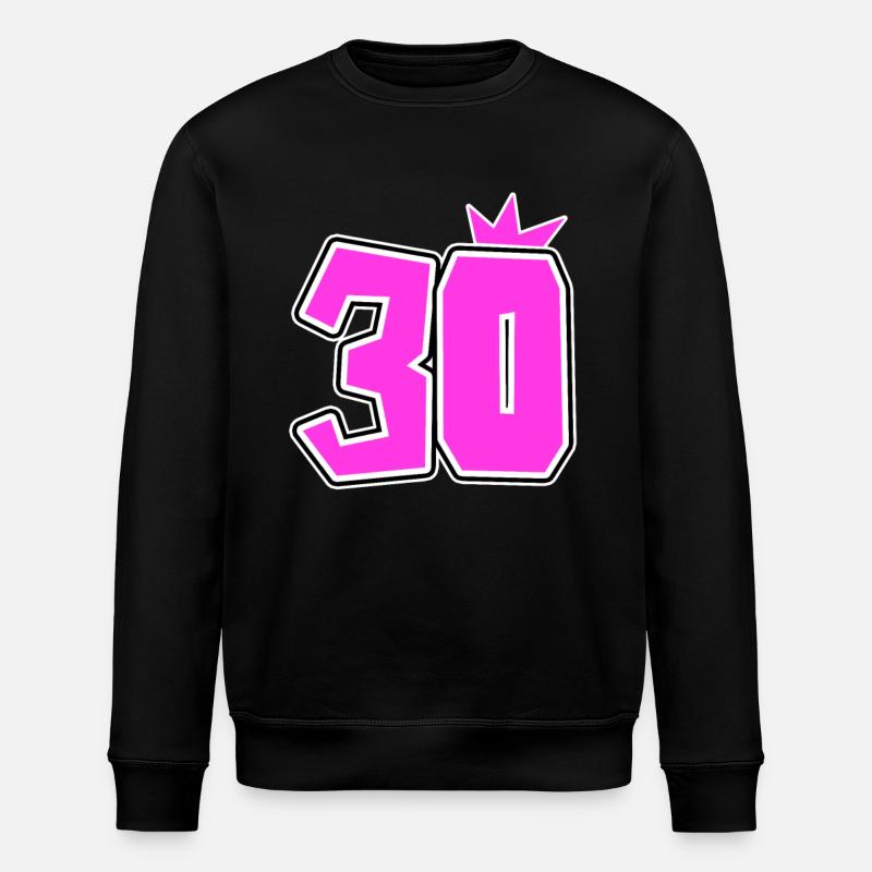 30 Couronne - 30 Anniversaire - Sweat bio ROLLER Stanley/Stella Unisexe - noir