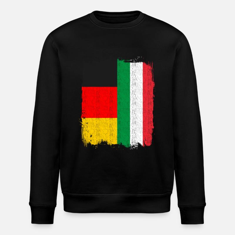 Allemand Italien Drapeau - Sweat bio ROLLER Stanley/Stella Unisexe - noir