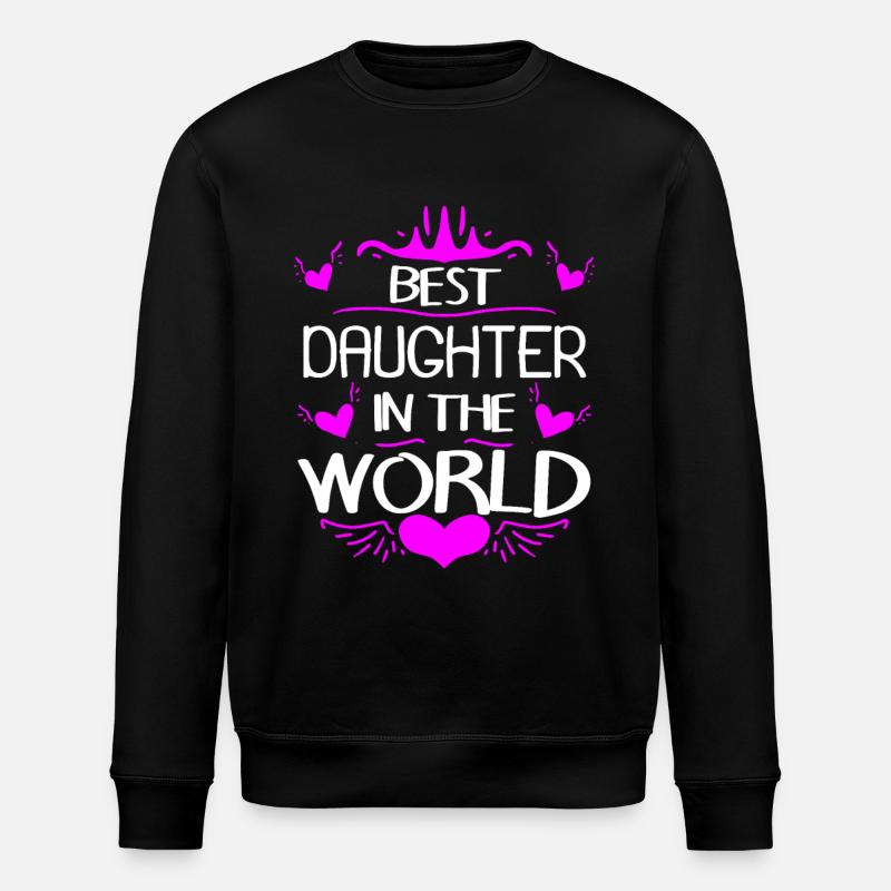 Beste Tochter der Welt - Stanley/Stella Unisex Bio-Sweatshirt ROLLER - Schwarz