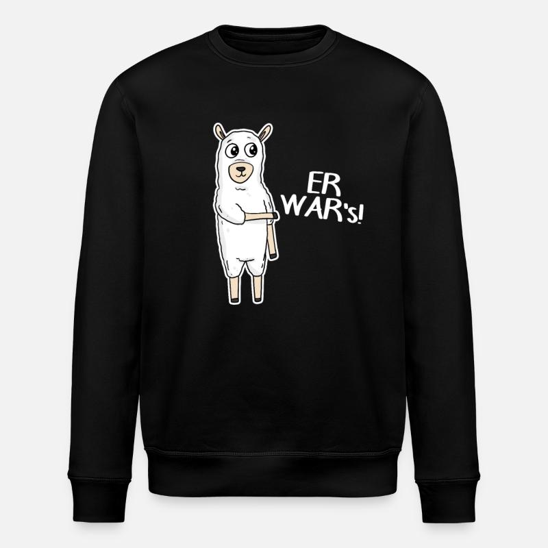 Er war's - Stanley/Stella Unisex Bio-Sweatshirt ROLLER - Schwarz