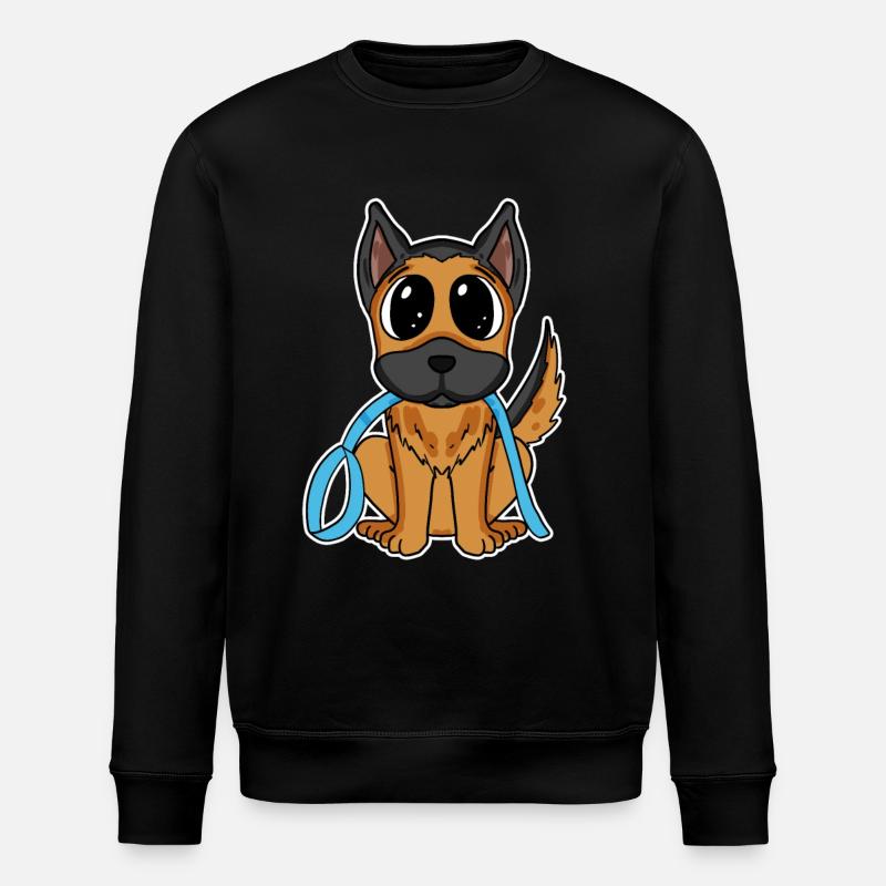 German Shepherd - Stanley/Stella ROLLER Unisex Organic Sweatshirt - black