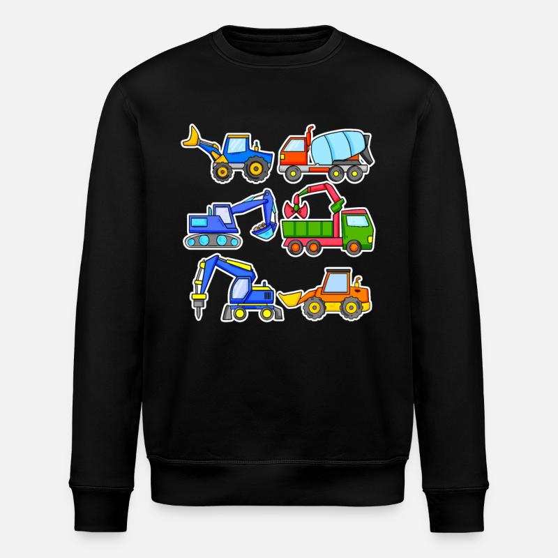 Construction site vehicles - Stanley/Stella ROLLER Unisex Organic Sweatshirt - black