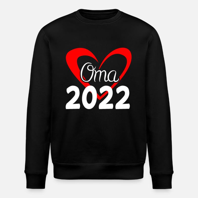 Oma 2022 - Werdende Oma - Stanley/Stella Unisex Bio-Sweatshirt ROLLER - Schwarz