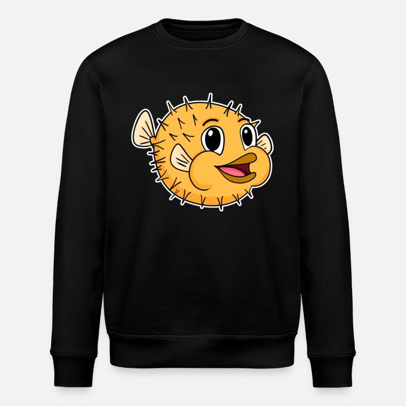 Poisson hérisson - Sweat bio ROLLER Stanley/Stella Unisexe - noir