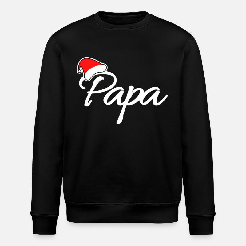 Weihnachten Papa - Stanley/Stella Unisex Bio-Sweatshirt ROLLER - Schwarz