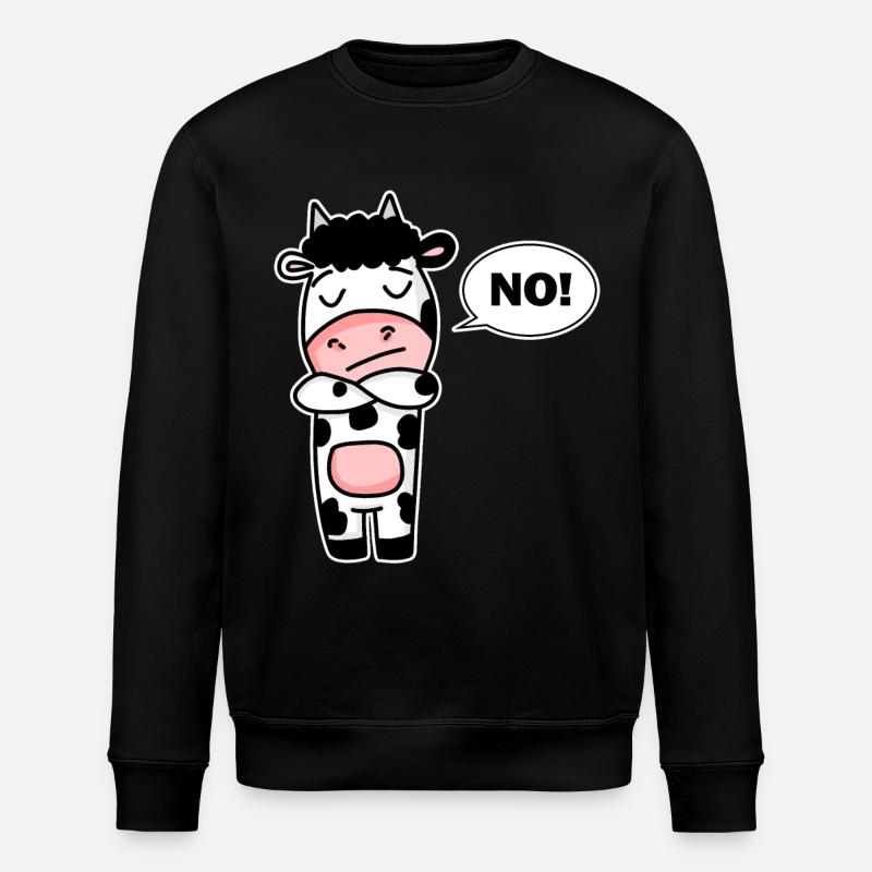 Vache No - Sweat bio ROLLER Stanley/Stella Unisexe - noir