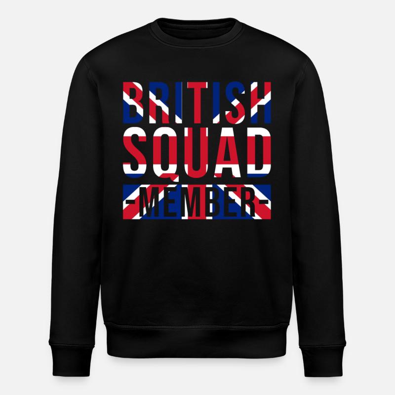 British Squad Members - Stanley/Stella ROLLER Unisex Organic Sweatshirt - black