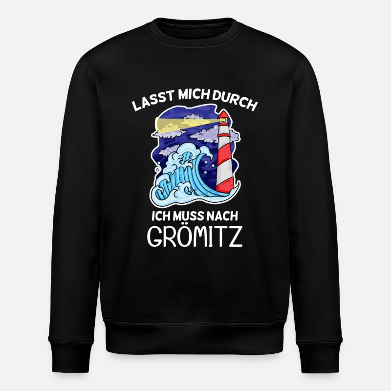 Grömitz Spruch - Stanley/Stella Unisex Bio-Sweatshirt ROLLER - Schwarz