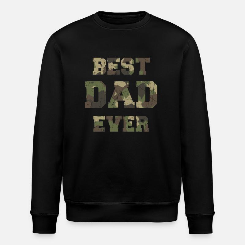 Best Dad Ever - Stanley/Stella ROLLER Unisex Organic Sweatshirt - black