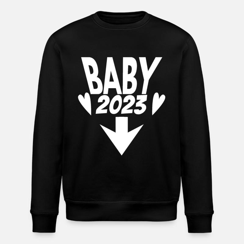 Bébé 2023 Grossesse enceinte - Sweat bio ROLLER Stanley/Stella Unisexe - noir