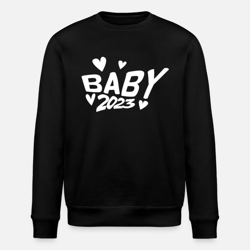 Grossesse Bébé enceinte 2023 - Sweat bio ROLLER Stanley/Stella Unisexe - noir