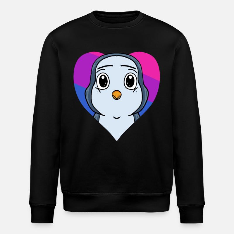 Bisexual Penguin Gift - Stanley/Stella ROLLER Unisex Organic Sweatshirt - black