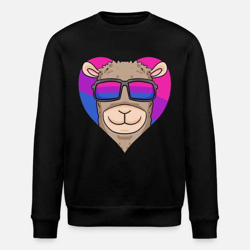 Bisexual Alpaca Gift - Stanley/Stella ROLLER Unisex Organic Sweatshirt - black