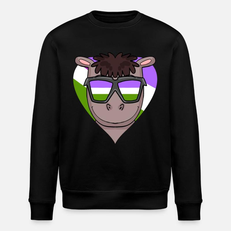 Genderqueer Cœur de cheval - Sweat bio ROLLER Stanley/Stella Unisexe - noir