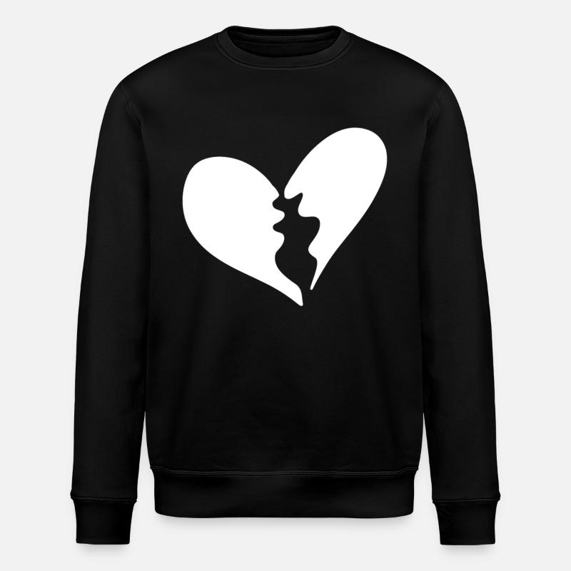 Broken heart - Stanley/Stella ROLLER Unisex Organic Sweatshirt - black