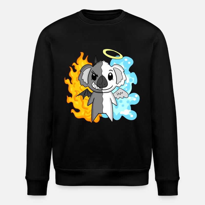 Koala - Angels and Devils - Stanley/Stella ROLLER Unisex Organic Sweatshirt - black