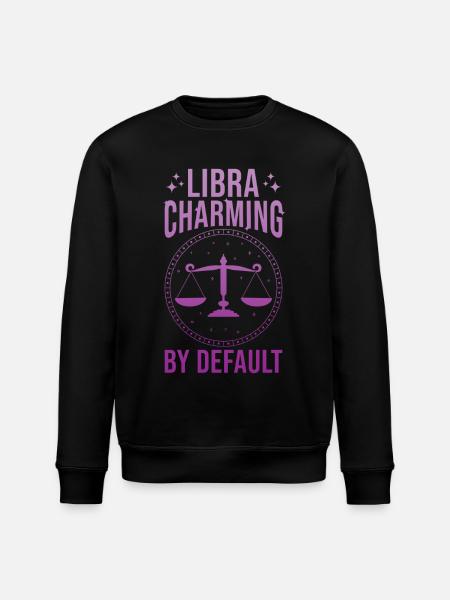Libra Zodiac Sign Gift Libra - Stanley/Stella ROLLER Unisex Organic Sweatshirt - black
