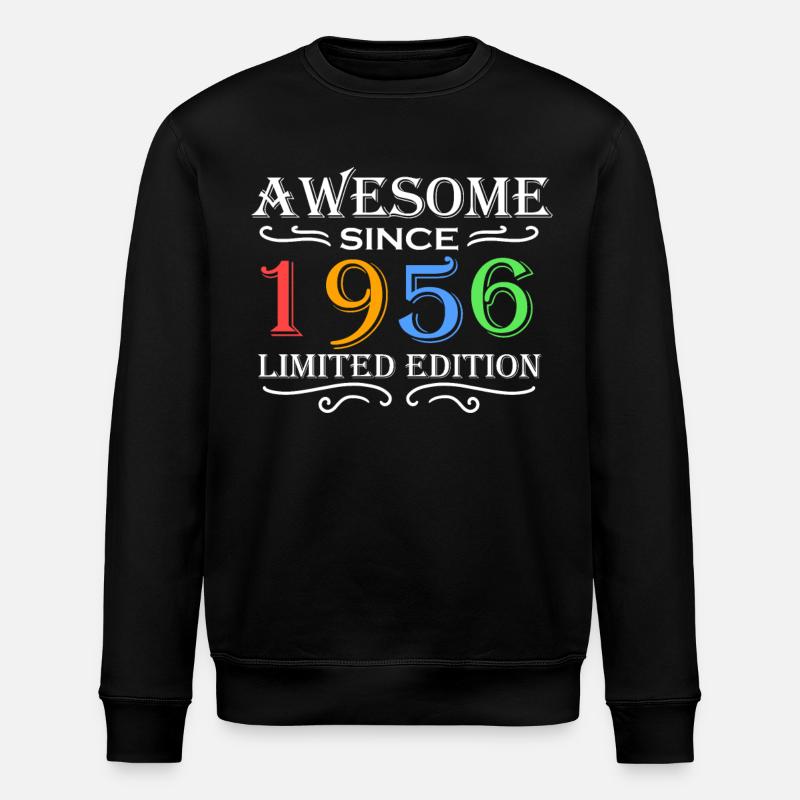 1956 - Born 1956 - Stanley/Stella ROLLER Unisex Organic Sweatshirt - black