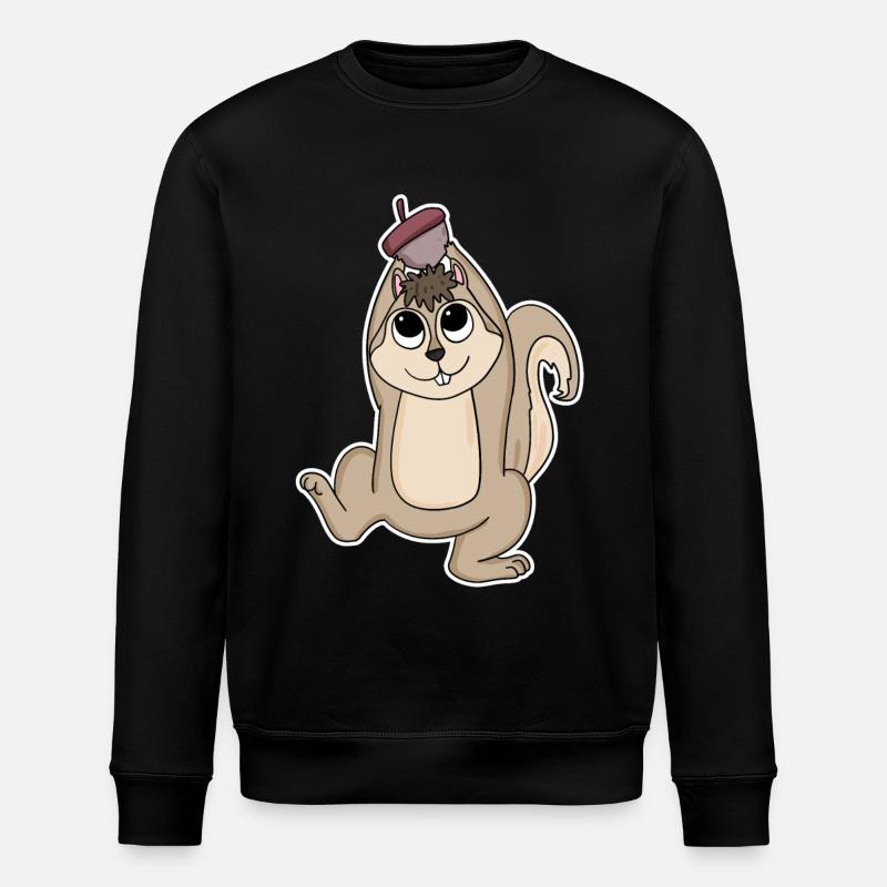 Squirrel - Stanley/Stella ROLLER Unisex Organic Sweatshirt - black