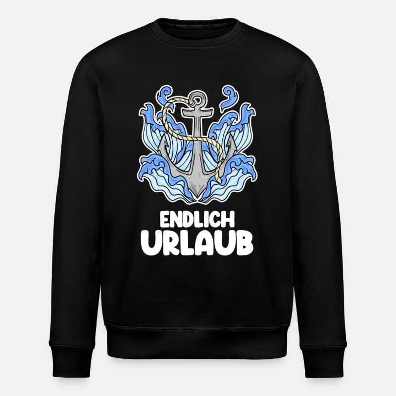 Urlaub - Stanley/Stella Unisex Bio-Sweatshirt ROLLER - Schwarz