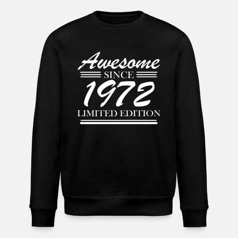 1972 - Born 1972 - Stanley/Stella ROLLER Unisex Organic Sweatshirt - black