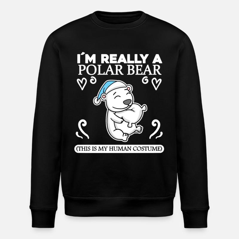 Polar bear - Stanley/Stella ROLLER Unisex Organic Sweatshirt - black