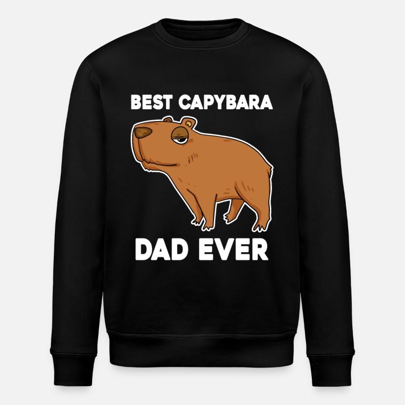 Capybara Father Capybara - Stanley/Stella ROLLER Unisex Organic Sweatshirt - black