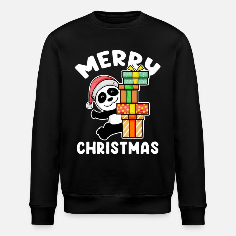 Joyeux panda de Noël - Sweat bio ROLLER Stanley/Stella Unisexe - noir