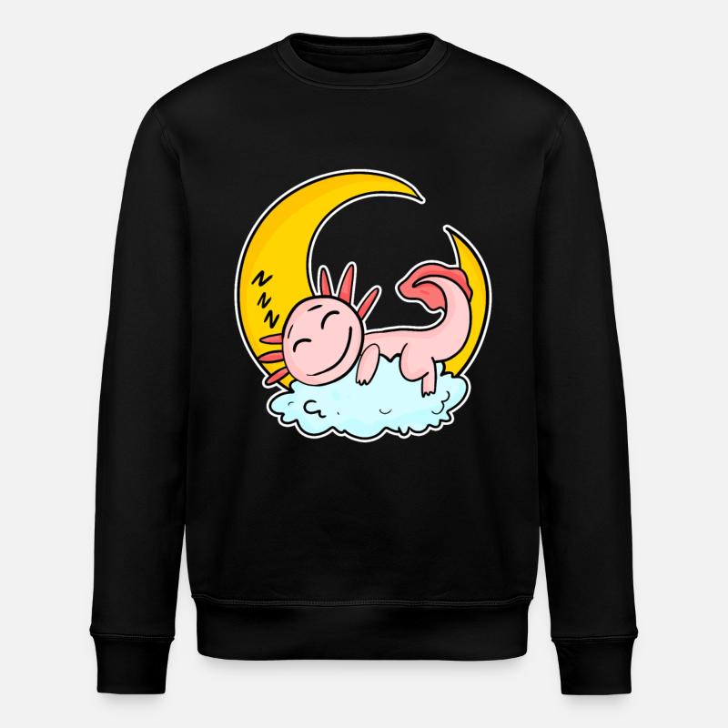 Sleeping axolotl - Stanley/Stella ROLLER Unisex Organic Sweatshirt - black