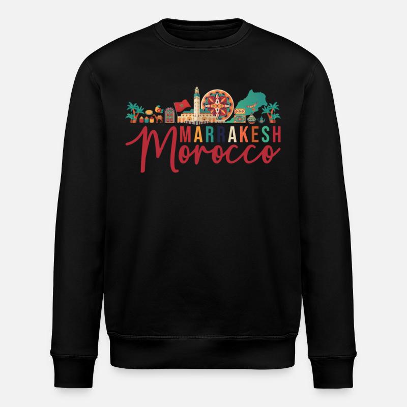 Marakech Morocco Souvenir - Stanley/Stella ROLLER Unisex Organic Sweatshirt - black