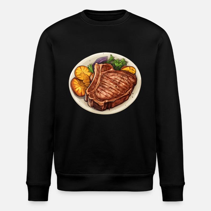 Steak Viande Nourriture - Sweat bio ROLLER Stanley/Stella Unisexe - noir