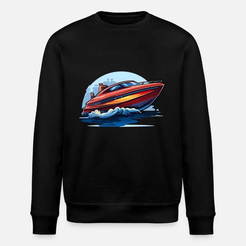 Motorboot - Stanley/Stella Unisex Bio-Sweatshirt ROLLER - Schwarz