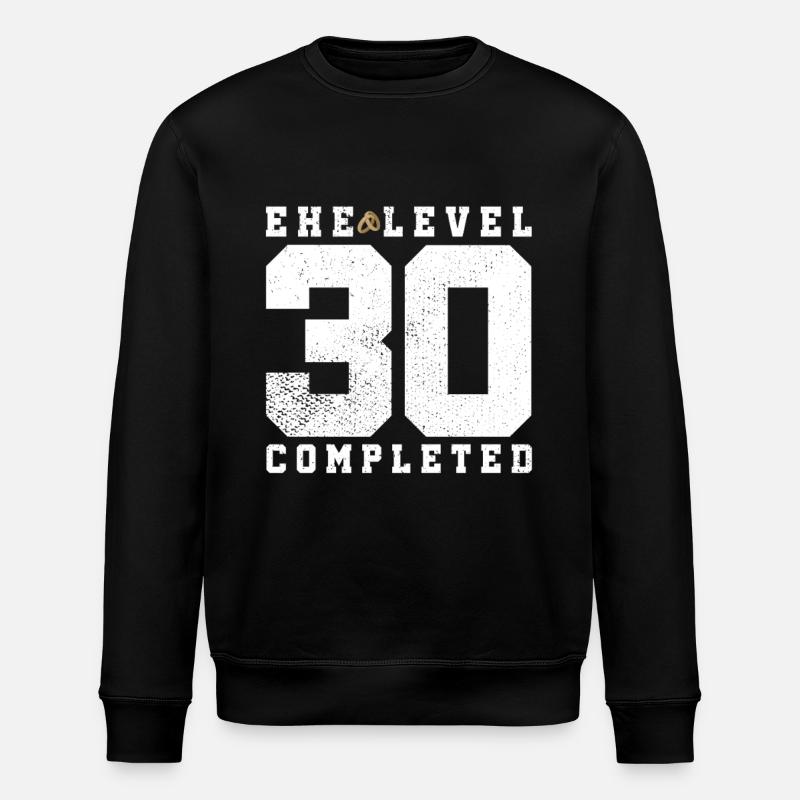 Marriage Level 30 Completed - Stanley/Stella ROLLER Unisex Organic Sweatshirt - black