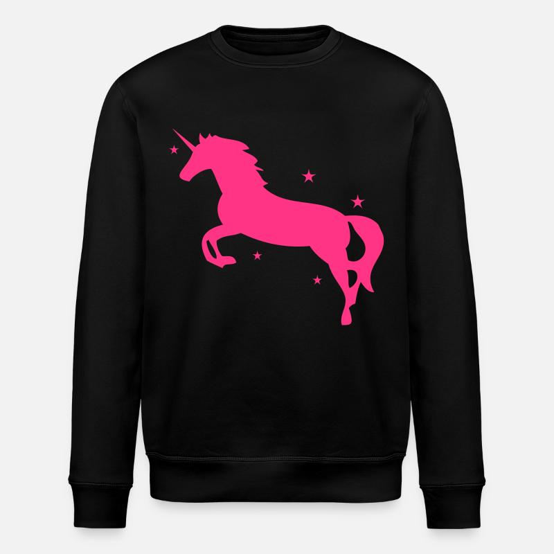 Einhorn - Stanley/Stella Unisex Bio-Sweatshirt ROLLER - Schwarz